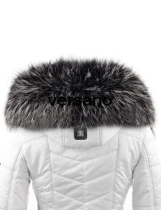 real fur collar XL black and white